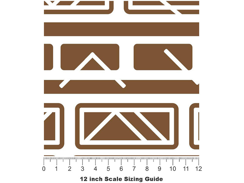Coffee Brick Vinyl Film Pattern Size 12 inch Scale~Rwraps Coffee Brick Sizing Chart~3