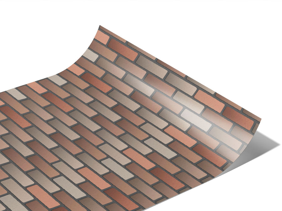 Coffee Brown Brick Vinyl Wraps~Rwraps Series 914 Digitally Printed Vinyl Wrap~1