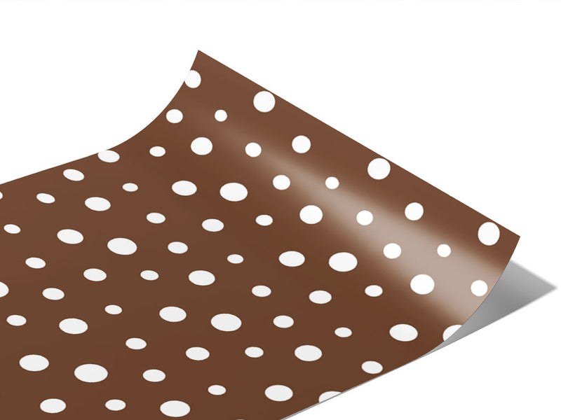 Coffee Brown Polka Dot Vinyl Wraps~Rwraps Series 914 Digitally Printed Vinyl Wrap~0
