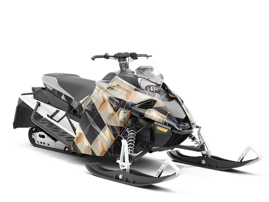 Coffee Shop Tile Custom Wrapped Snowmobile