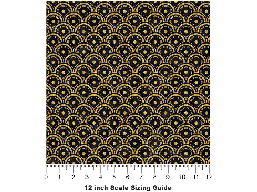 Coin Collection Art Deco Vinyl Film Pattern Size 12 inch Scale~Rwraps Coin Collection Art Deco Sizing Chart~2