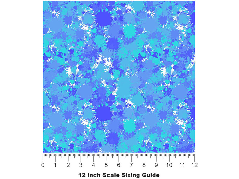 Cold Feet Paint Splatter Vinyl Film Pattern Size 12 inch Scale~Rwraps Cold Feet Paint Splatter Sizing Chart~2