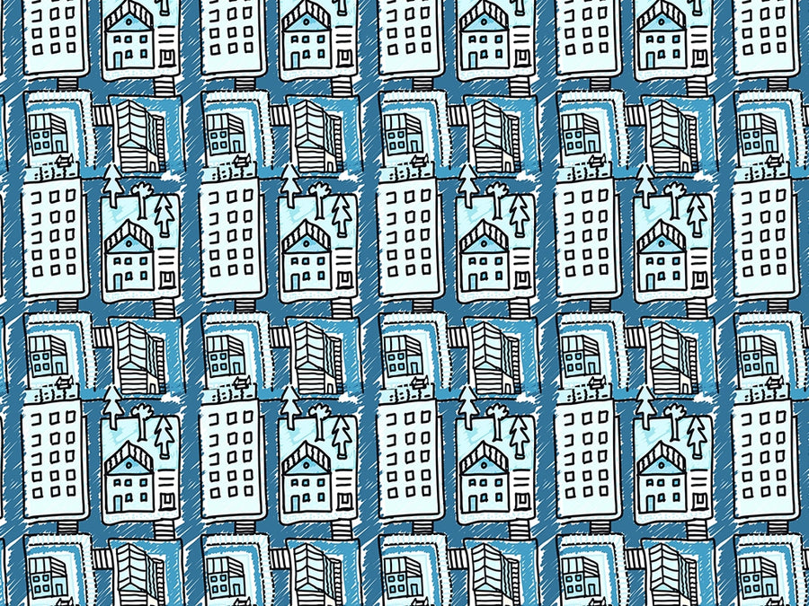 Cold Home Cityscape Vinyl Wrap Pattern~Rwraps Series 914 Digitally Printed Vinyl Wrap~0