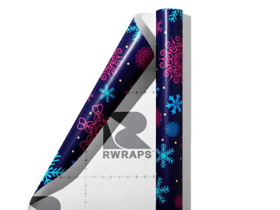 Cold Song Snow Wrap Film Sheets~Rwraps Series 914 Cold Song Snow Scrolled Sheet~3