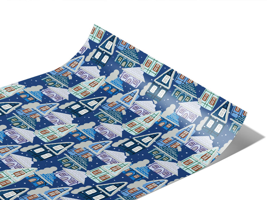 Cold Winter Cityscape Vinyl Wraps~Rwraps Series 914 Digitally Printed Vinyl Wrap~1