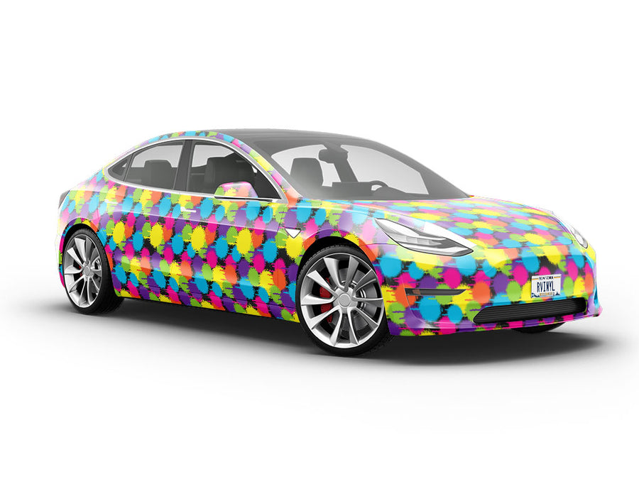 Color Test Graffiti Vehicle Vinyl Wrap