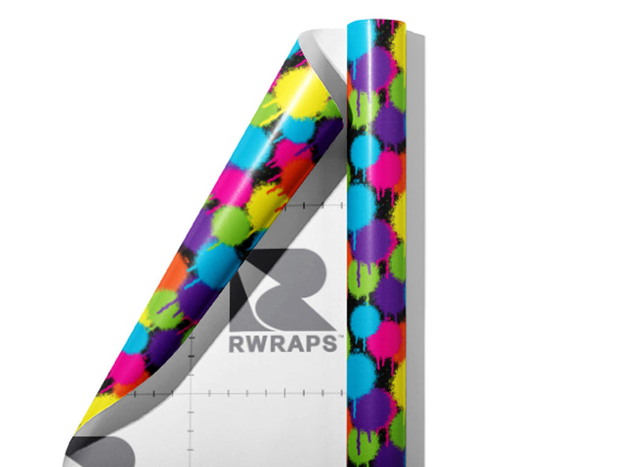 Color Test Graffiti Wrap Film Sheets~Rwraps Series 914 Color Test Graffiti Scrolled Sheet~4