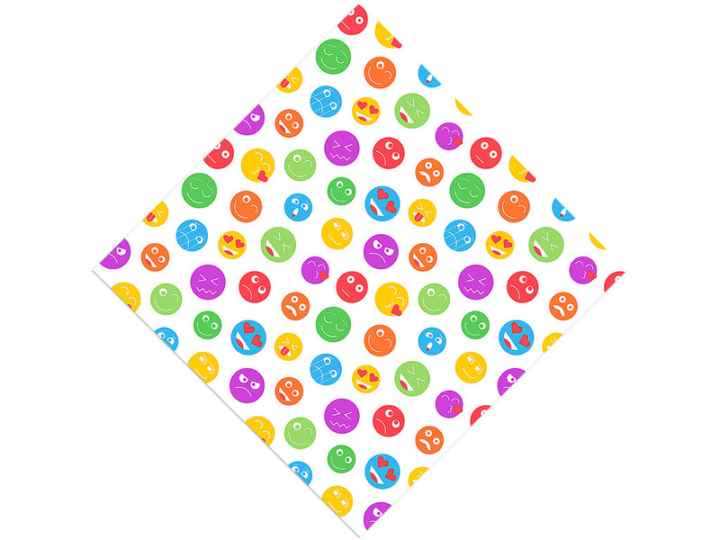 Colored Crazy Emoji Vinyl Wrap Pattern