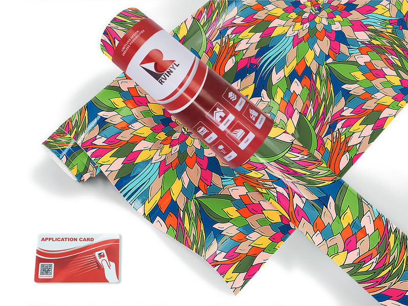 colorful chloris floral Craft Vinyl Roll