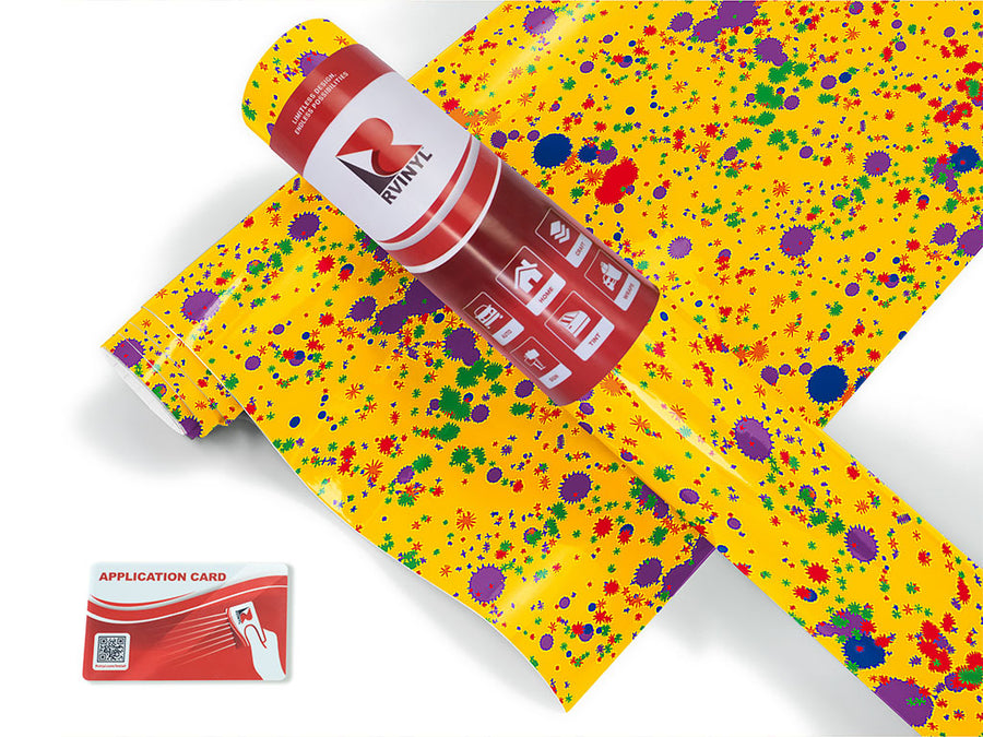 colorful classroom paint splatter Craft Vinyl Roll