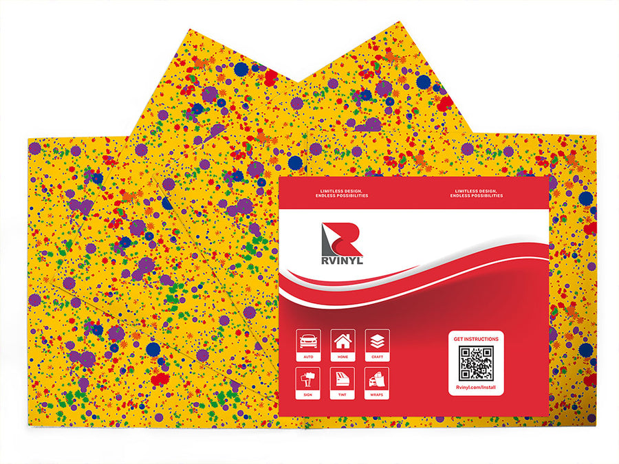 colorful classroom paint splatter Craft Vinyl Sheet Pack