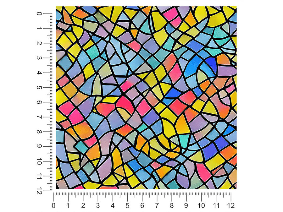 colorful leftovers stained glass 1ft x 1ft Craft Sheets