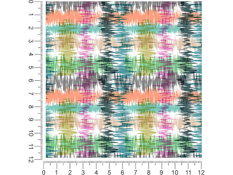 colorful radiowaves abstract geometric 1ft x 1ft Craft Sheets