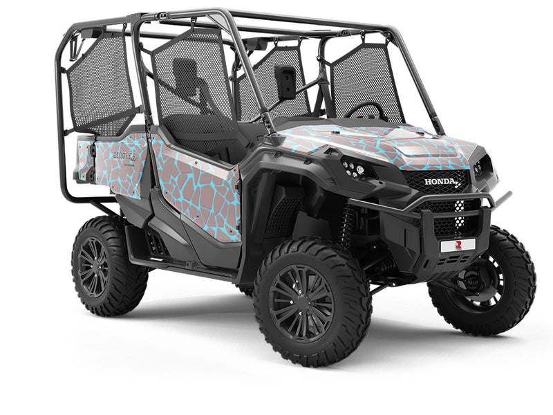 Columbia Blue Cobblestone Utility Vehicle Vinyl Wrap