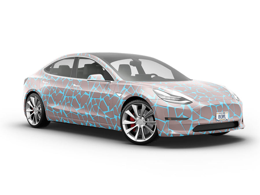 Columbia Blue Cobblestone Vehicle Vinyl Wrap