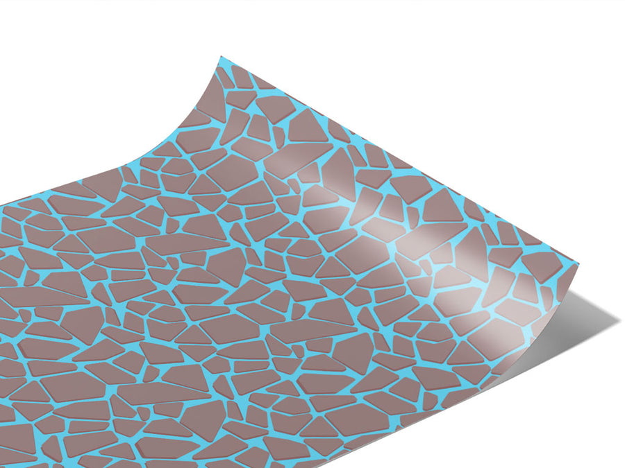 Columbia Blue Cobblestone Vinyl Wraps~Rwraps Series 914 Digitally Printed Vinyl Wrap~1