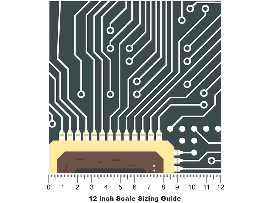 Combination Core Technology Vinyl Film Pattern Size 12 inch Scale~Rwraps Combination Core Technology Sizing Chart~3