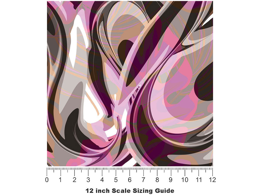 Come Along Abstract Vinyl Film Pattern Size 12 inch Scale~Rwraps Come Along Abstract Sizing Chart~2