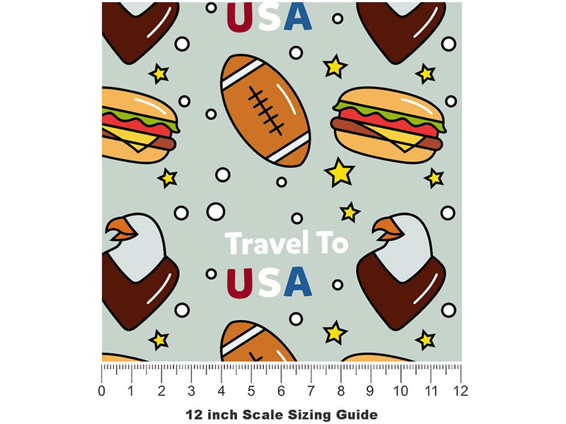 Come Visit Americana Vinyl Film Pattern Size 12 inch Scale~Rwraps Come Visit Americana Sizing Chart~3