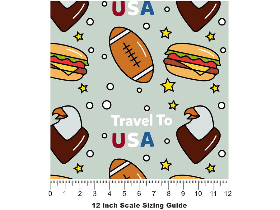 Come Visit Americana Vinyl Film Pattern Size 12 inch Scale~Rwraps Come Visit Americana Sizing Chart~3