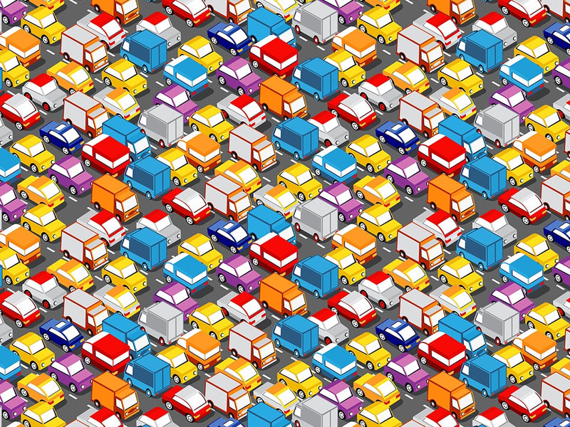 Commuting Nightmare Cityscape Vinyl Wrap Pattern~Rwraps Series 914 Digitally Printed Vinyl Wrap~0