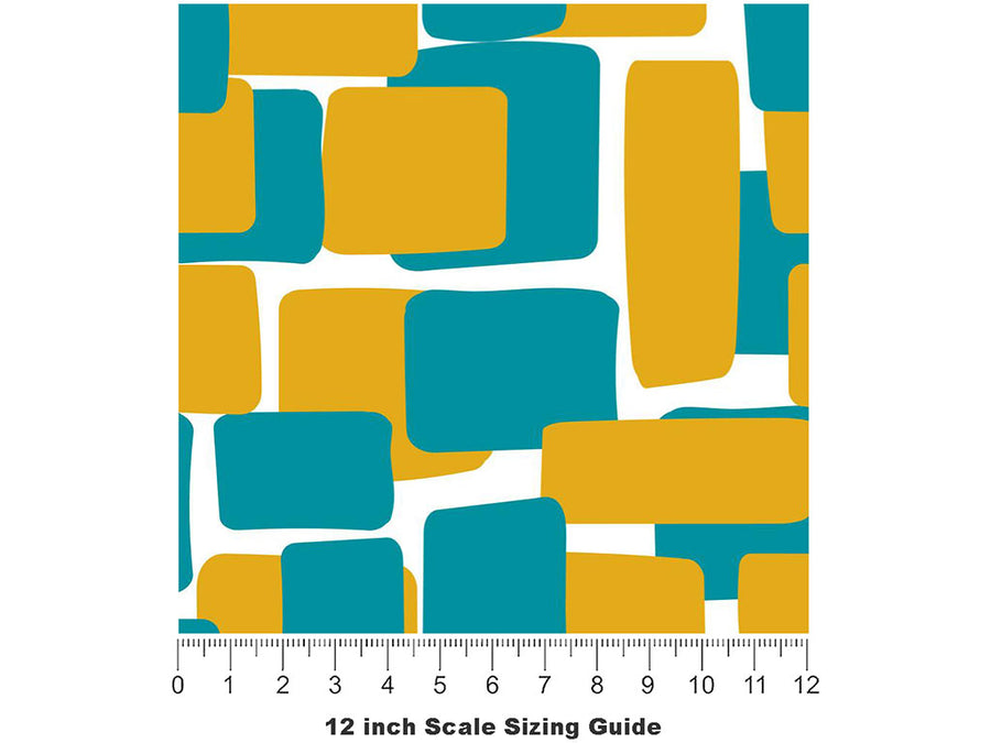 Complementary Layers Brick Vinyl Film Pattern Size 12 inch Scale~Rwraps Complementary Layers Brick Sizing Chart~3