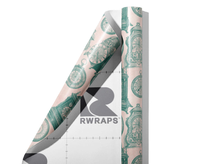 Complex Clocks Steampunk Wrap Film Sheets~Rwraps Series 914 Complex Clocks Steampunk Scrolled Sheet~3