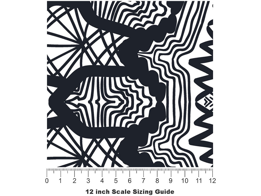 Complex Mandelbrot Mandala Vinyl Film Pattern Size 12 inch Scale~Rwraps Complex Mandelbrot Mandala Sizing Chart~2