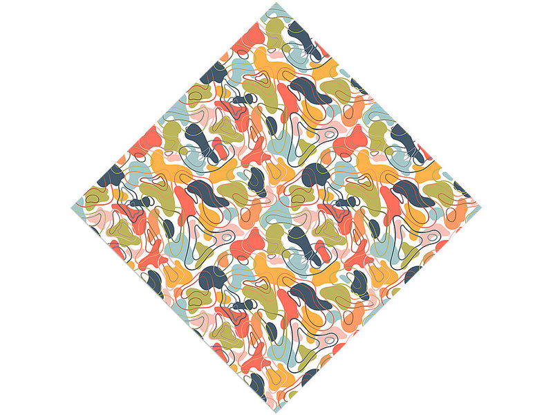 Concentric Rainbow Cobblestone Vinyl Wrap Pattern