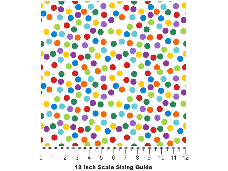 Confetti Explosion Polka Dot Vinyl Film Pattern Size 12 inch Scale~Rwraps Confetti Explosion Polka Dot Sizing Chart~2