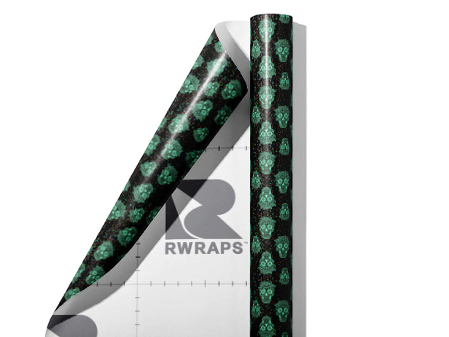 Confetti Muertos Horror Wrap Film Sheets~Rwraps Series 914 Confetti Muertos Horror Scrolled Sheet~3