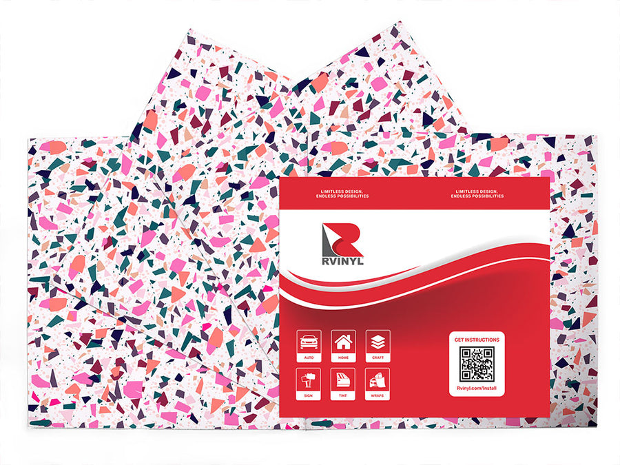 confetti terrazzo stone Craft Vinyl Sheet Pack