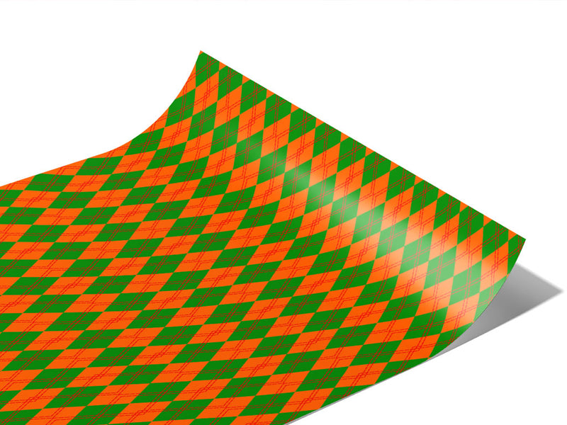 Construction Ahead Argyle Vinyl Wraps~Rwraps Series 914 Digitally Printed Vinyl Wrap~0