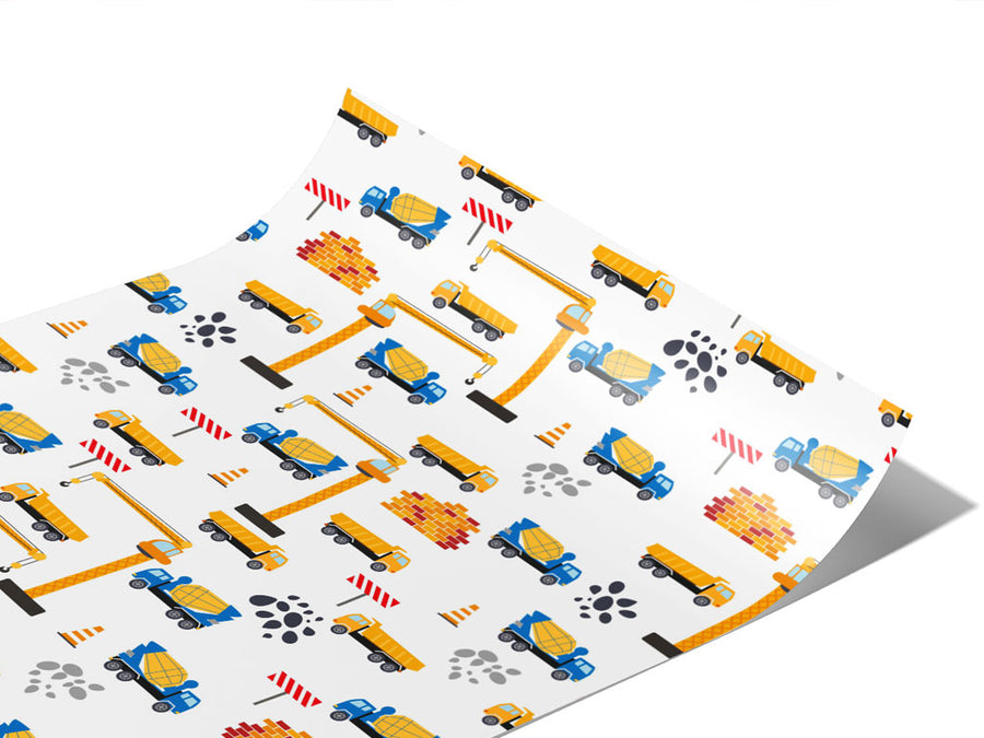 Construction Time Cityscape Vinyl Wraps~Rwraps Series 914 Digitally Printed Vinyl Wrap~1