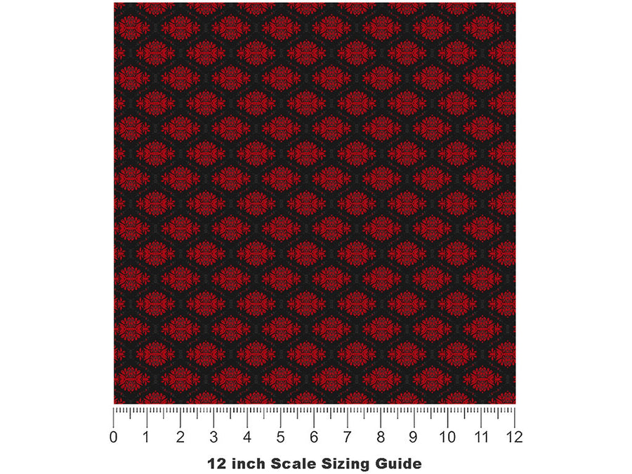 Controlled Hunger Gothic Vinyl Film Pattern Size 12 inch Scale~Rwraps Controlled Hunger Gothic Sizing Chart~2