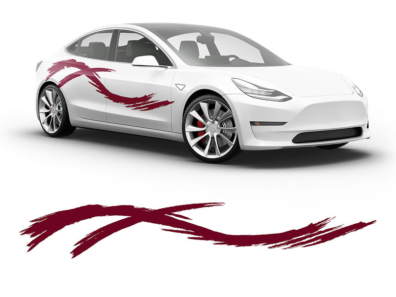 3M Burgundy Convolution Body Graphic~Full Side Auto Decal Kit~0