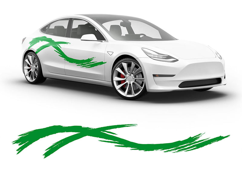 3M Bright Green Convolution Body Graphic~Full Side Auto Decal Kit~0
