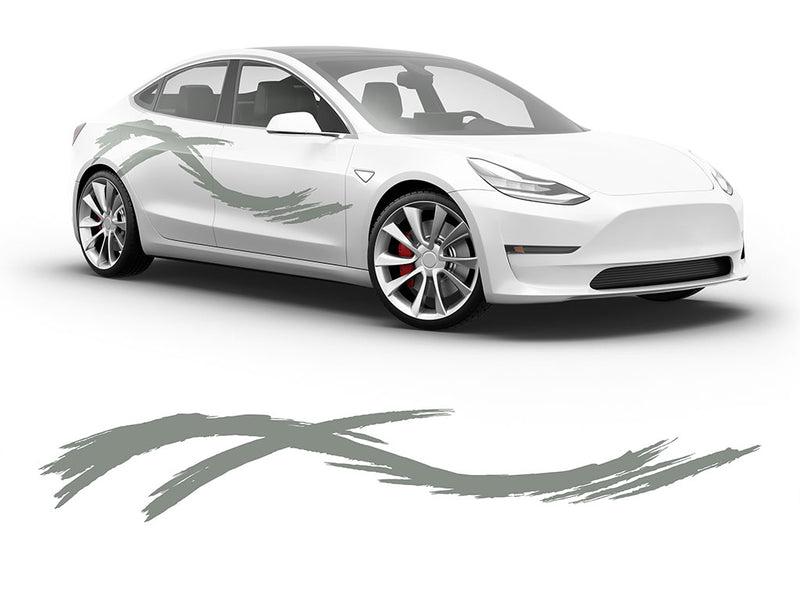 3M Light Gray Convolution Body Graphic~Full Side Auto Decal Kit~0