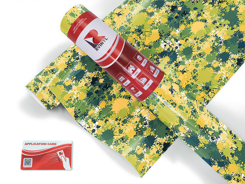 cool chameleon paint splatter Craft Vinyl Roll