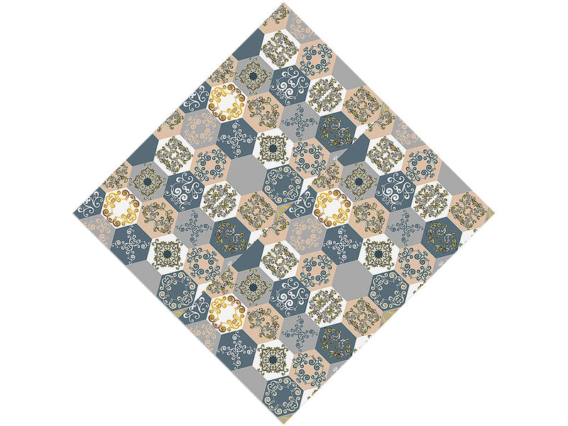 Cool Hexagonal Tile Vinyl Wrap Pattern