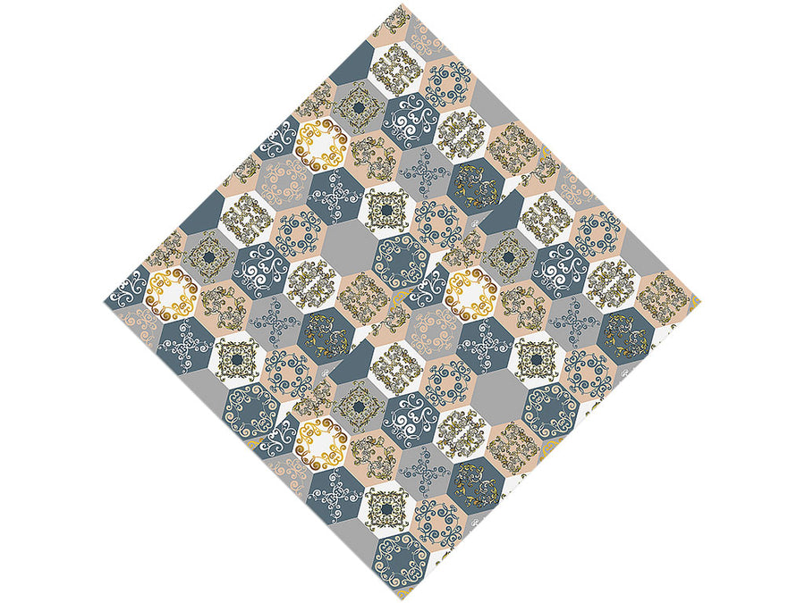 Cool Hexagonal Tile Vinyl Wrap Pattern