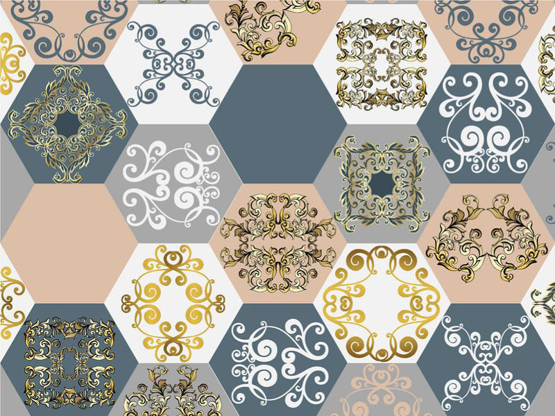 Cool Hexagonal Tile Vinyl Wrap Pattern~Rwraps Series 914 Digitally Printed Vinyl Wrap~0