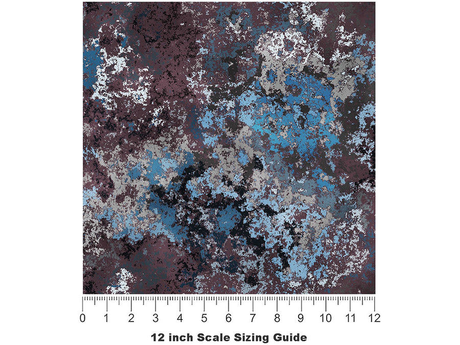 Copper Patina Rust Vinyl Film Pattern Size 12 inch Scale~Rwraps Copper Patina Rust Sizing Chart~3