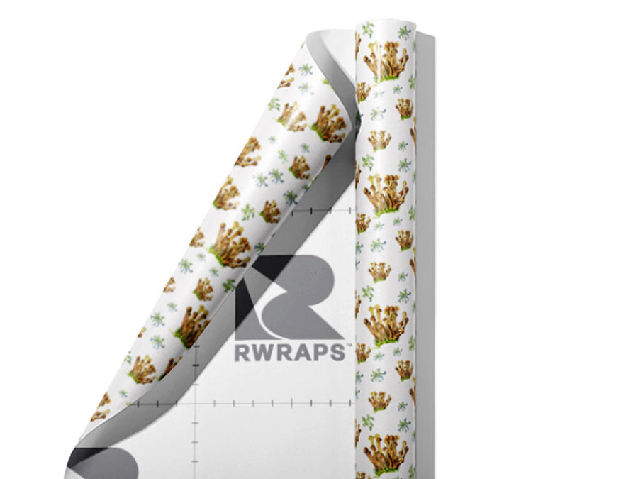 Coprinellus Micaceous Mushroom Wrap Film Sheets~Rwraps Series 914 Coprinellus Micaceous Mushroom Scrolled Sheet~3