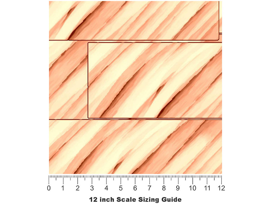Coral Tile Vinyl Film Pattern Size 12 inch Scale~Rwraps Coral Tile Sizing Chart~3