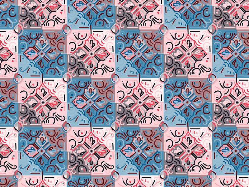 Cornflower Tile Vinyl Wrap Pattern~Rwraps Series 914 Digitally Printed Vinyl Wrap~0