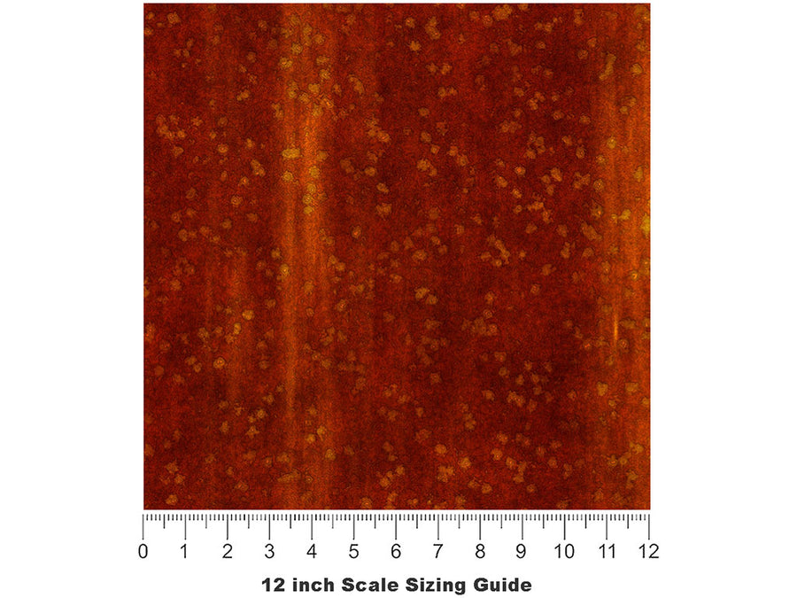 Corten Steel Rust Vinyl Film Pattern Size 12 inch Scale~Rwraps Corten Steel Rust Sizing Chart~3