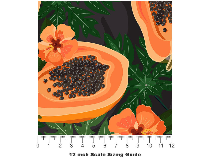 Costa Rican Washington Fruit Vinyl Film Pattern Size 12 inch Scale~Rwraps Costa Rican Washington Fruit Sizing Chart~2