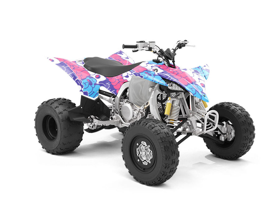 Cotton Candy Bubbled Graffiti ATV Wrapping Vinyl