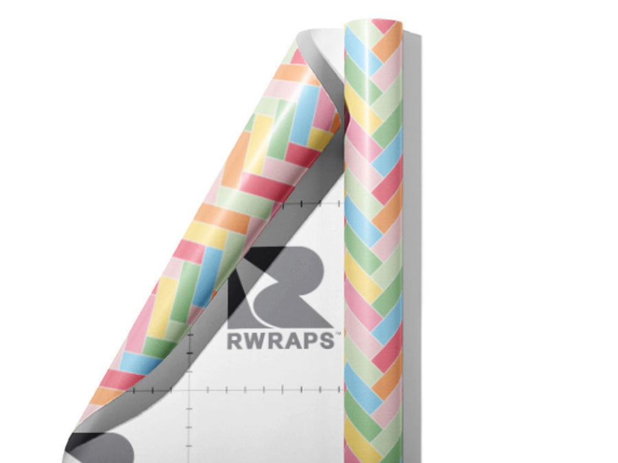 Cotton Candy Brick Wrap Film Sheets~Rwraps Series 914 Cotton Candy Brick Scrolled Sheet~4
